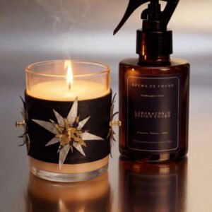 Kit Vela Bruma de couro e Aroma de vestir