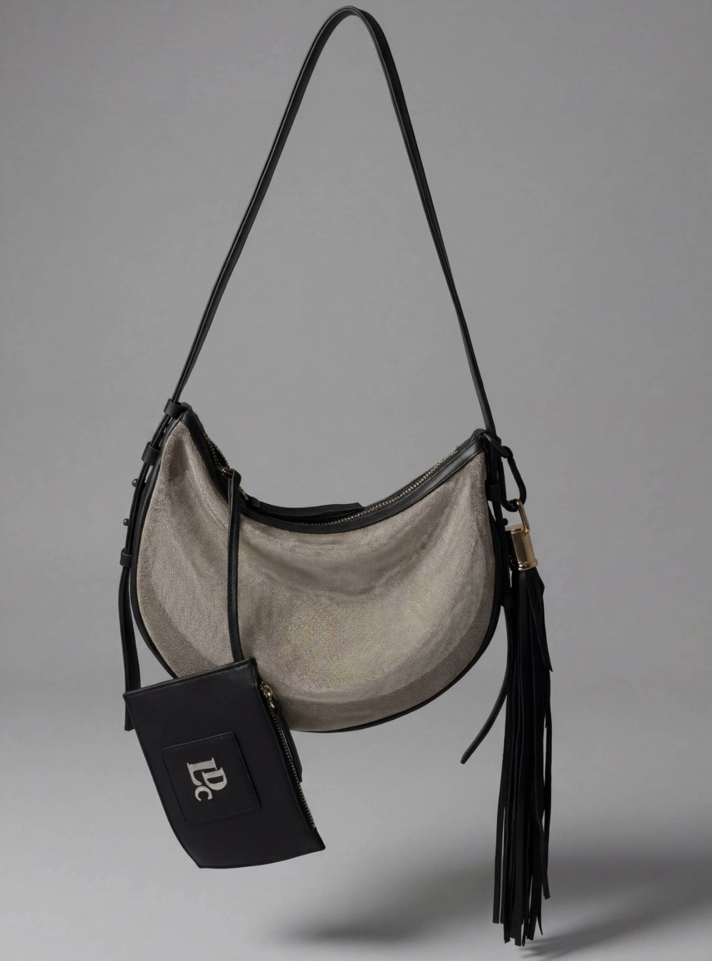 Bolsa meia lua de couro - Imagem 3