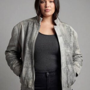 Jaqueta de chamois estonado oversized